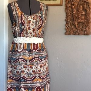Lucky Brand 100% silk Paisley dress